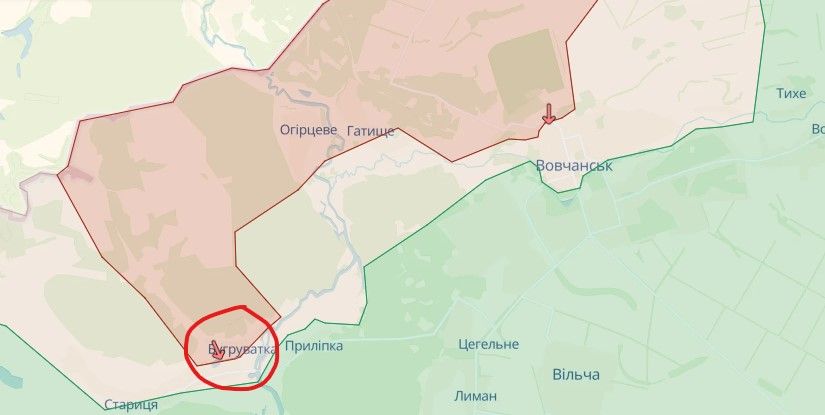 Наступление РФ на Харьковщине: россияне взали еще одну деревню и двигаются вглубь Волчанская - DeepState 1