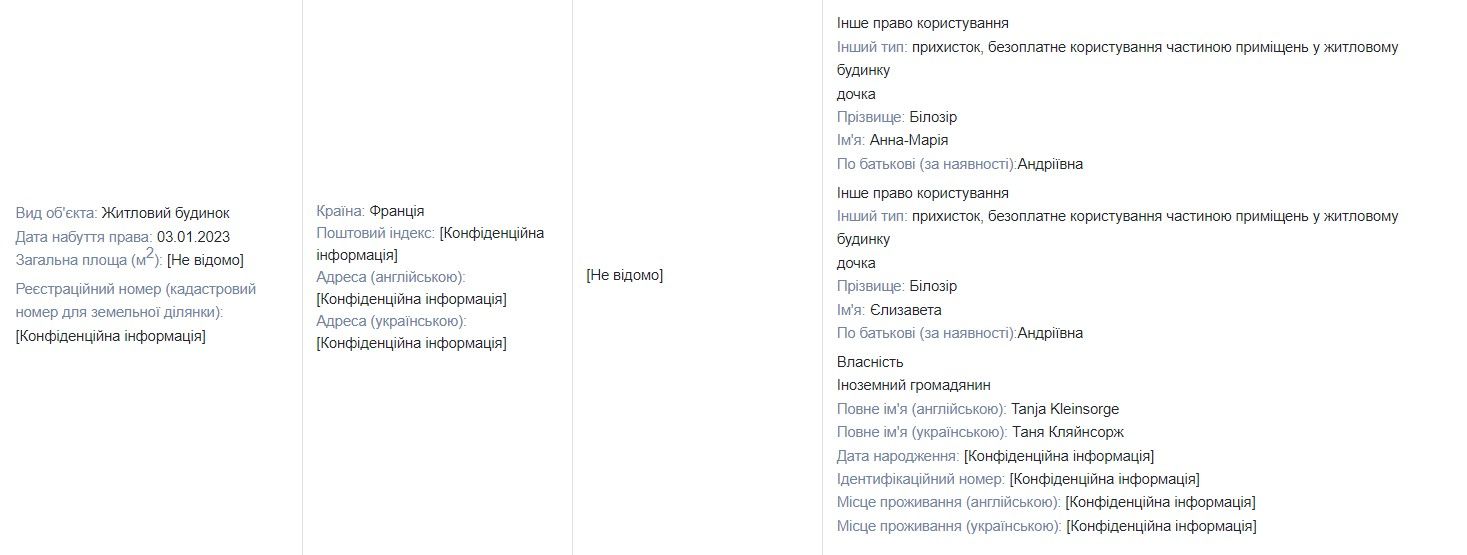 Из декларации Ларисы Билозир Из декларации Ларисы Билозир