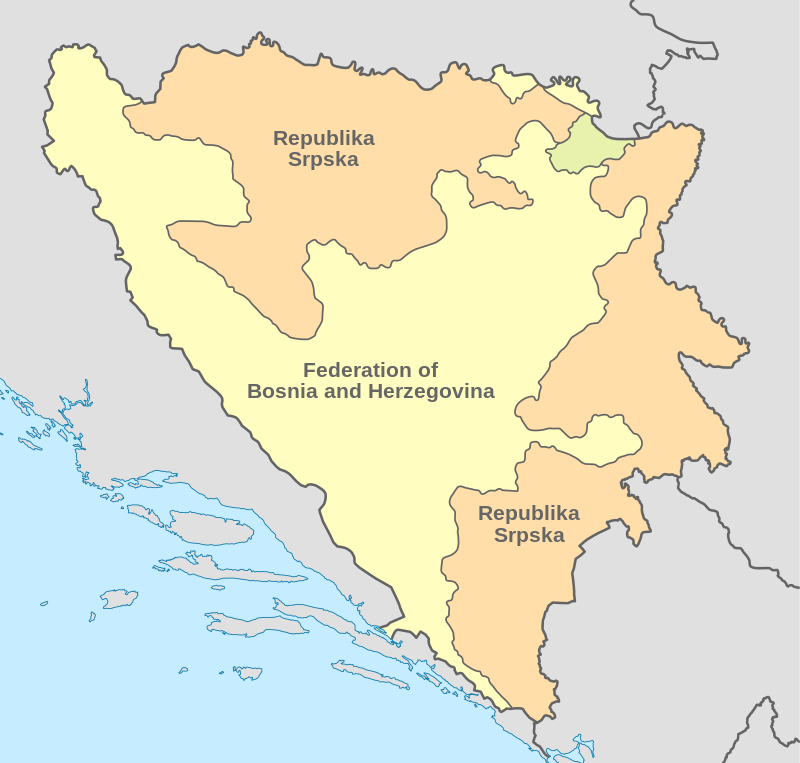Мапа Боснії і Герцоговини Мапа Боснії і Герцоговини
