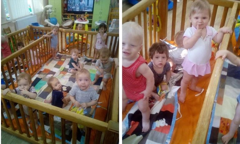 Діти у Херсонському дитбудинку під час окупації. Фото з архіву працівників закладу Діти у Херсонському дитбудинку під час окупації. Фото з архіву працівників закладу