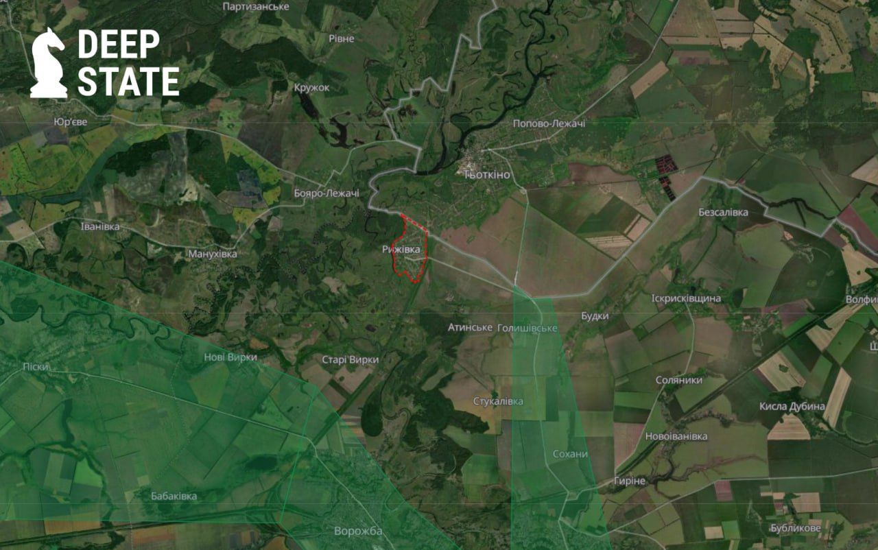 Рижівка на карті Рижівка на карті