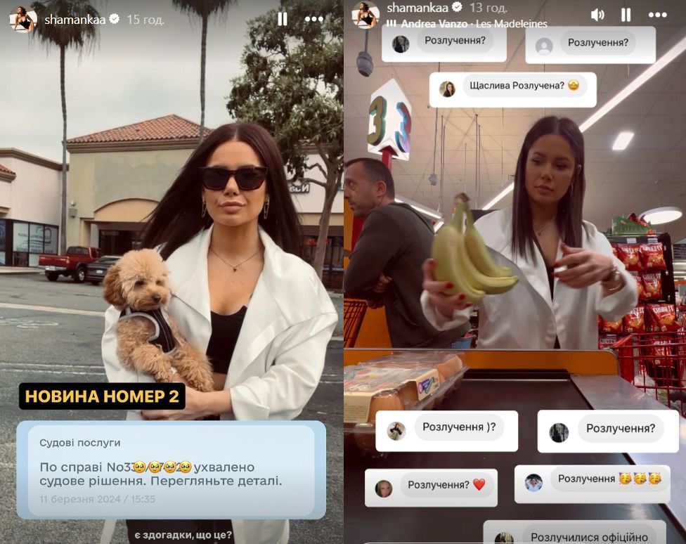 Блогерка Шаманка показала рішення суду. Скриншоти: Instagram/shamankaa