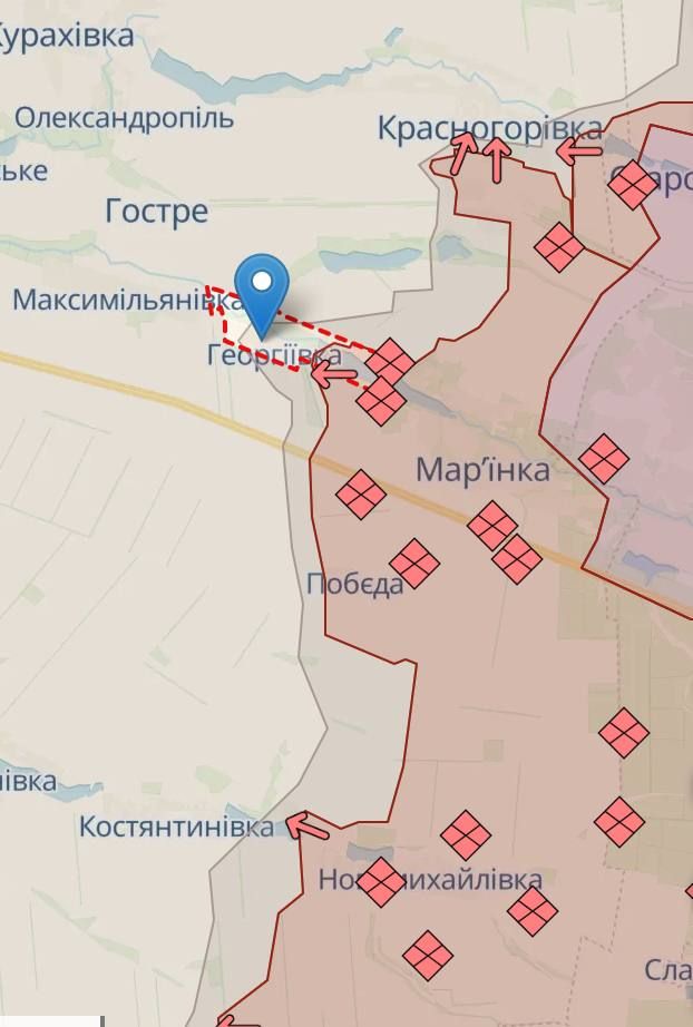 Росіяни здійснили спробу прориву фронту біля Георгіївки Росіяни здійснили спробу прориву фронту біля Георгіївки