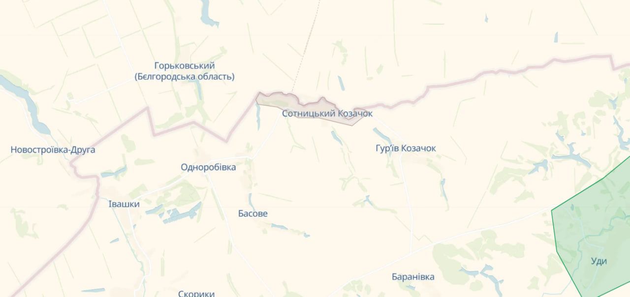 Сотницький Козачок на карті Сотницький Козачок на карті