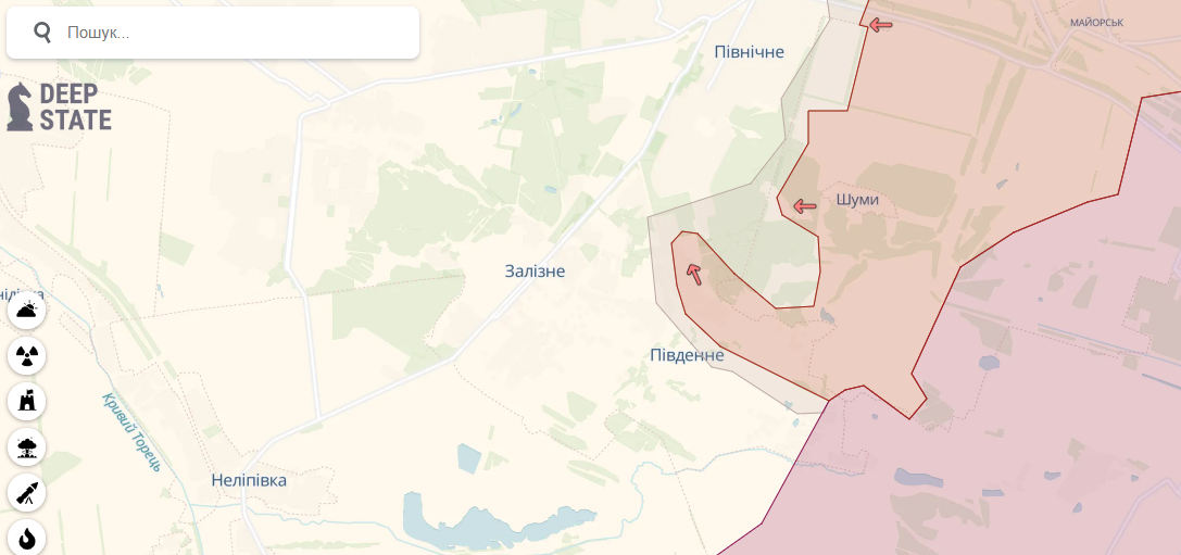 Российские оккупанты продвинулись в Донецкой области, потеряна линия столкновения - DeepState 1