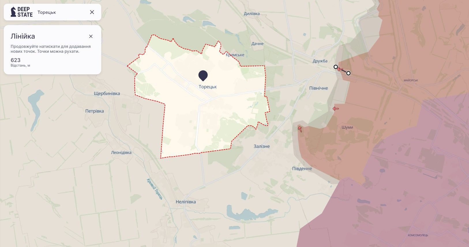 Бої на сході - ситуація під Торецьком 5 липня Фото: DeepState Бої на сході - ситуація під Торецьком 5 липня Фото: DeepState