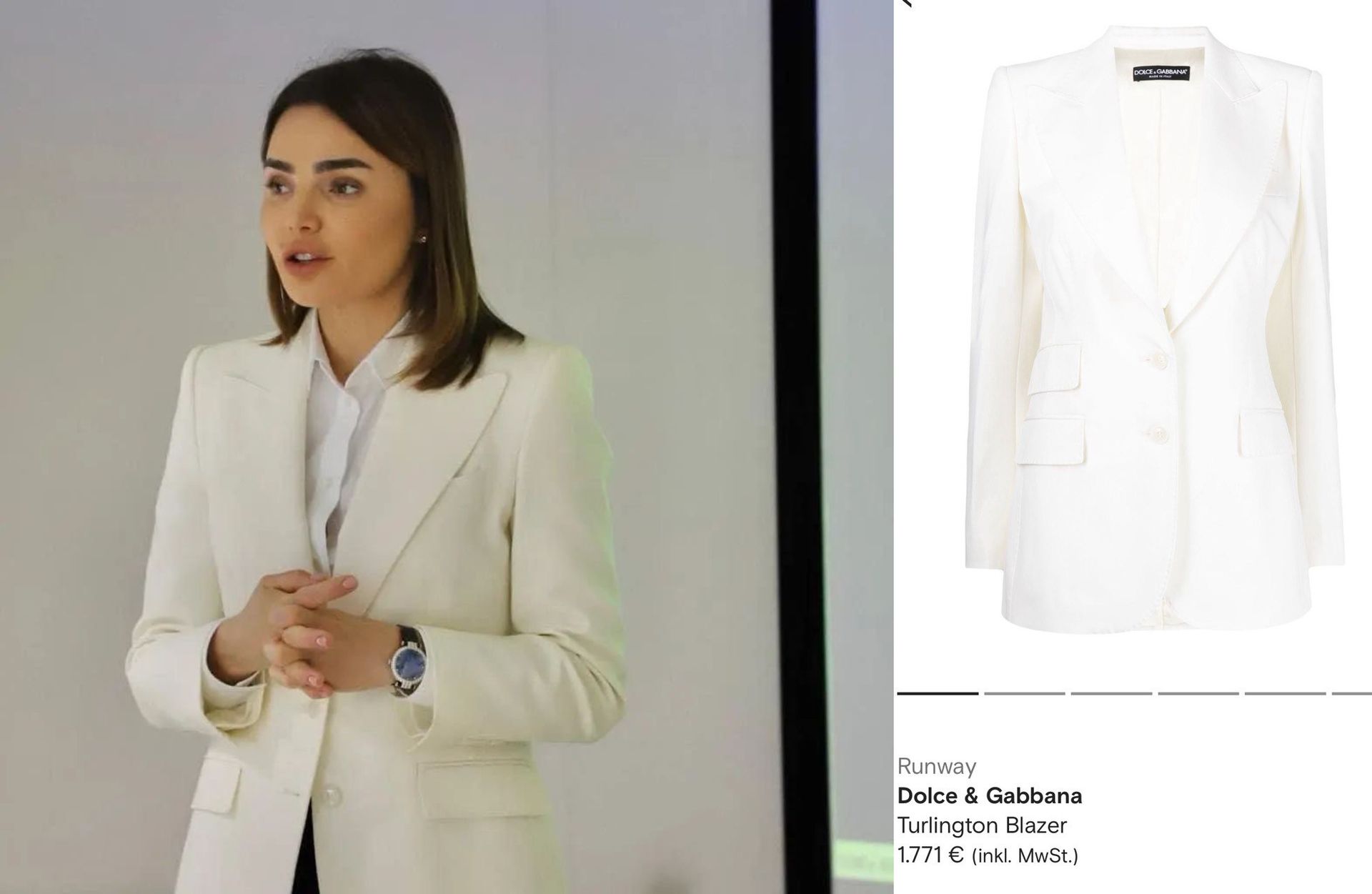 Белый пиджак Dolce&Gabbana 1771 евро (78,7 тысяч гривен) Белый пиджак Dolce&Gabbana 1771 евро (78,7 тысячи гривен)