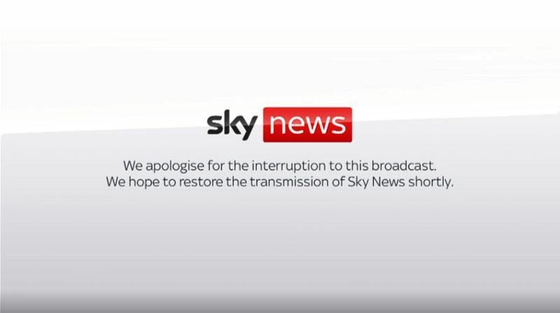 Sky News повідомив, що не зміг через це вести свою телетрансляцію сьогодні вранці Sky News повідомив, що не зміг через це вести свою телетрансляцію сьогодні вранці