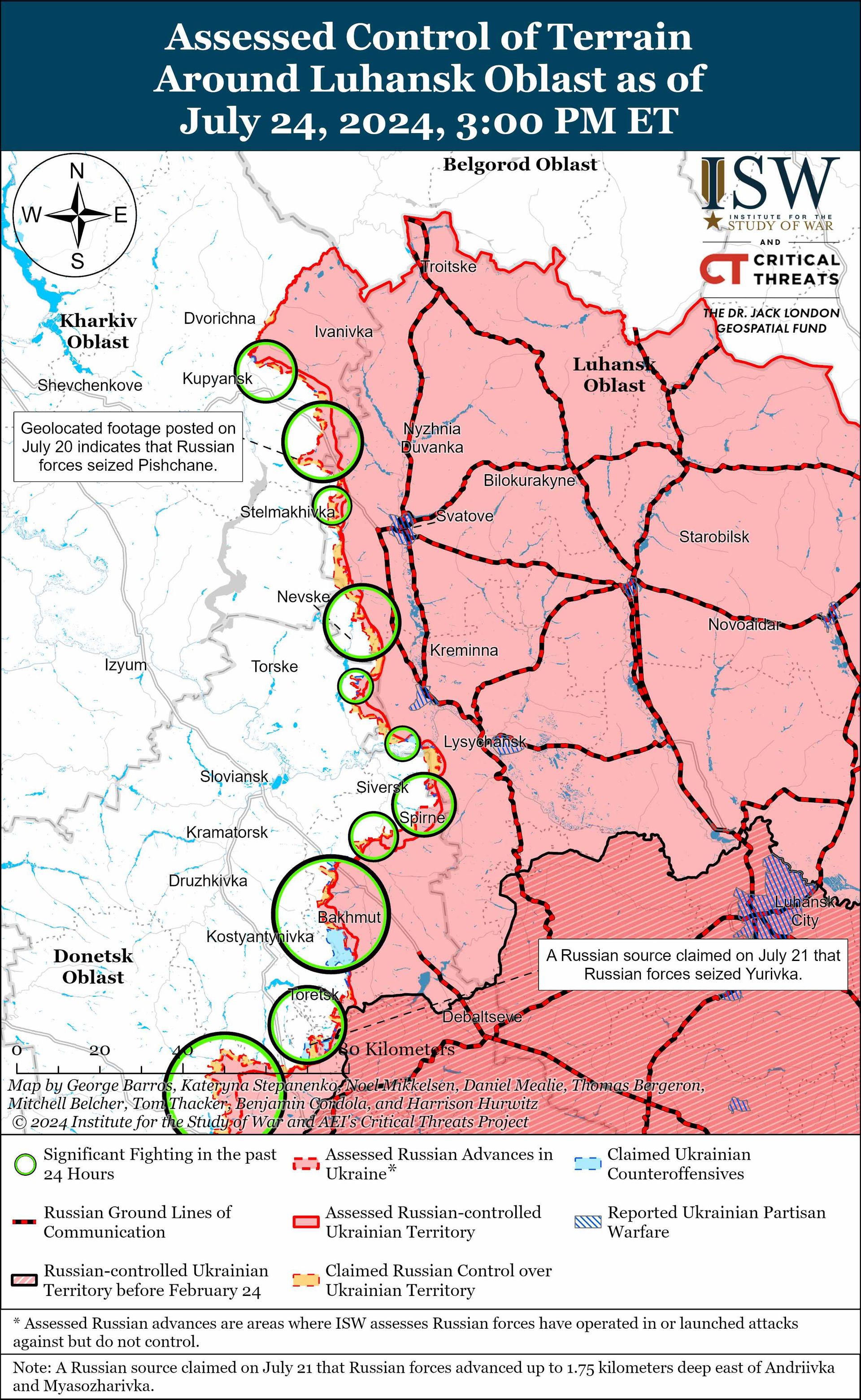 Російські війська здійснили транскордонний рейд та просуваються на Донбасі, - звіт ISW 2