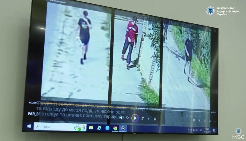 Камера наблюдения не захватила момент убийства, но сняла подход подозреваемого к месту убийства и его подготовку. Но после — бегство