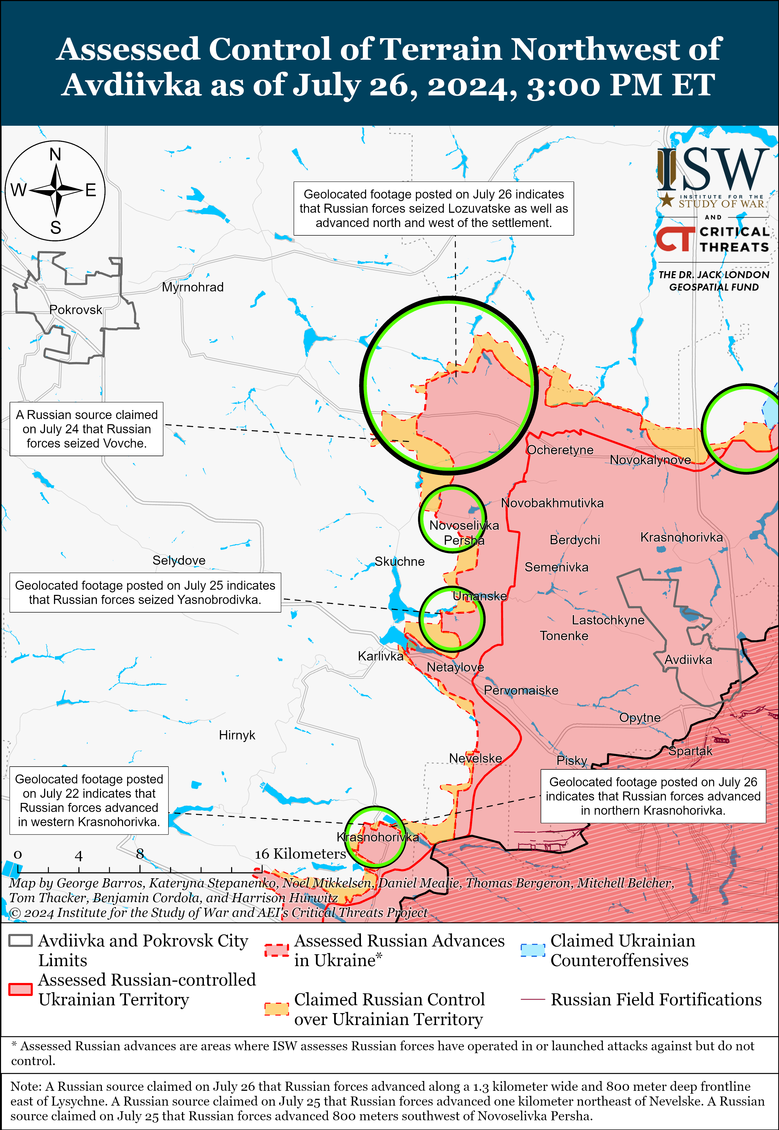 Русские войска продвинулись к западу от Донецка, а также захватили две деревни: карты ISW 5