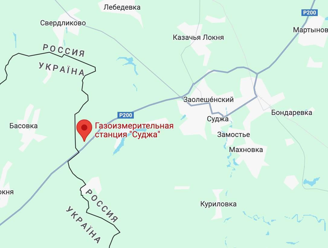 ГВС "Суджа" на карті ГВС "Суджа" на карті
