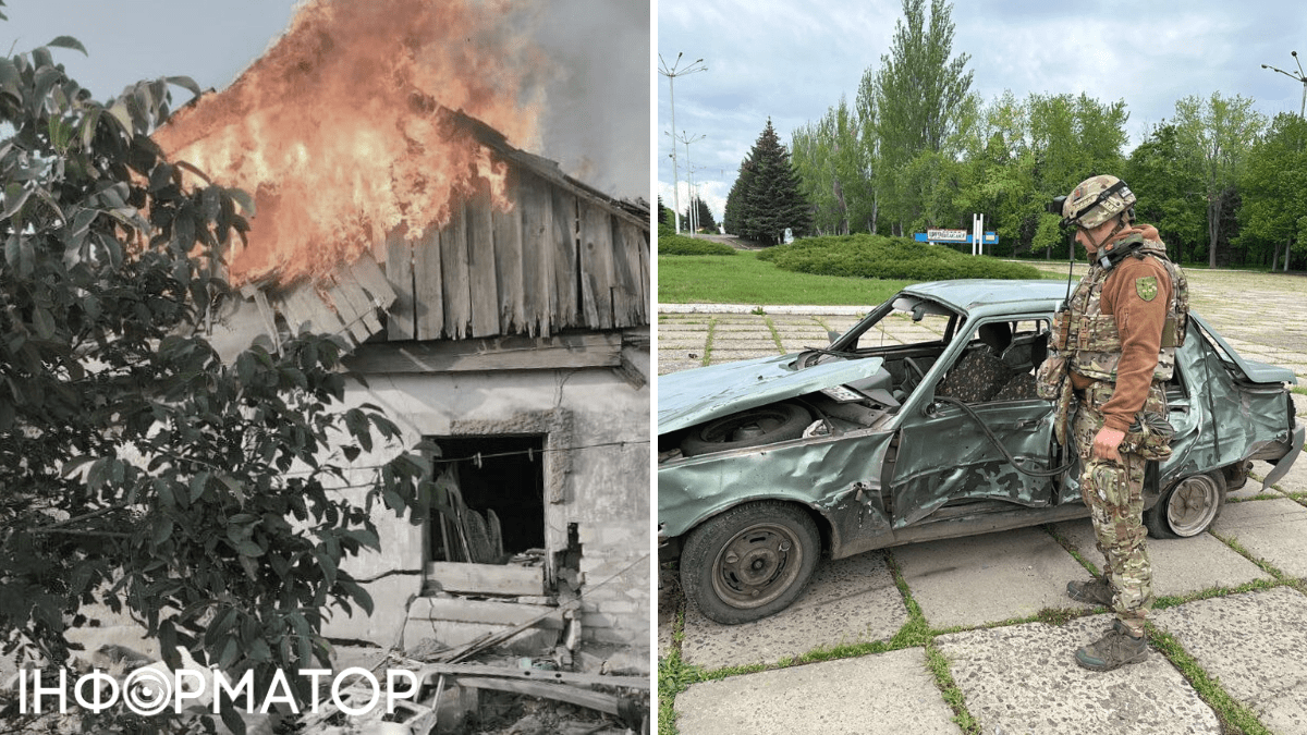 зруйнований будинок константинівка, обстріли донбасу, машина, що згоріла