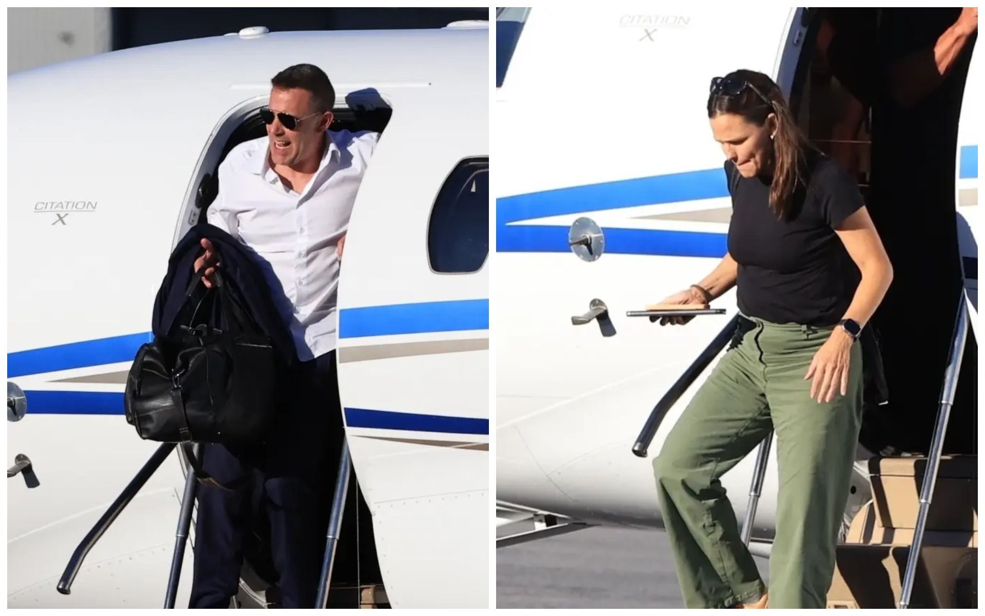 Общие авиапутешествия с бывшей женой. Фото: BackGrid Общие авиапутешествия с бывшей женой. Фото: BackGrid