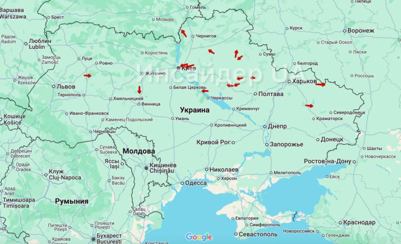 Россияне запустили беспилотники по Украине: в нескольких областях раздались взрывы 1