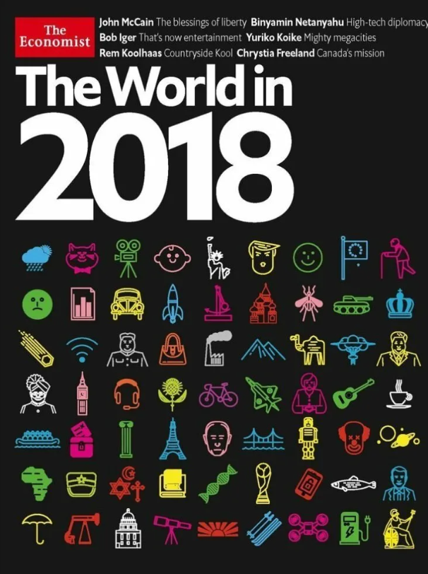 Обложка The Economist конца 2023 года была наполнена предсказаниями ряда событий: некоторые из них действительно произошли 8