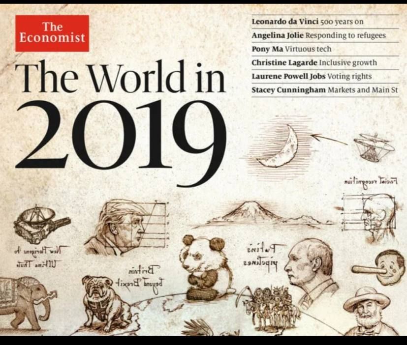 Обложка The Economist конца 2023 года была наполнена предсказаниями ряда событий: некоторые из них уже действительно произошли 9