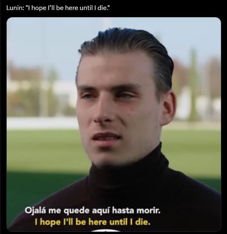 Лунін підписав з Пересом нові бумаги: українець хоче грати за Реал аж до самої смерті 1