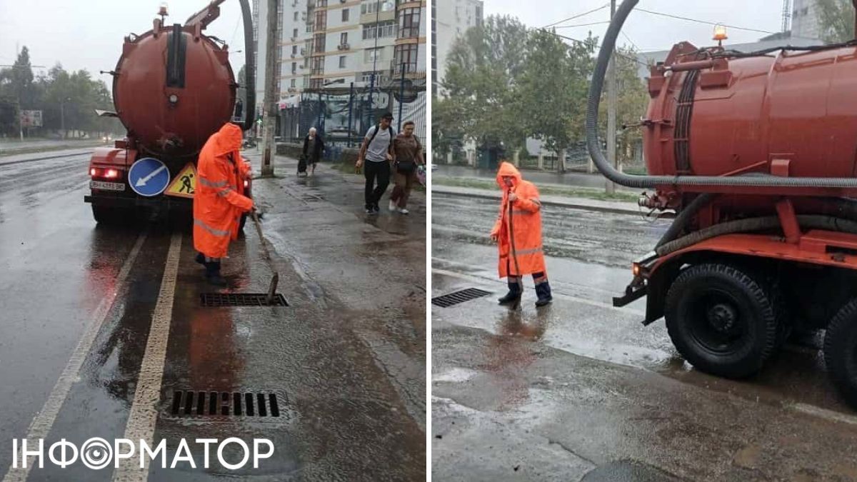 В Одессе бурлит ненастье: улицы превратились в реки, люди спасаются на крышах автомобилей 3