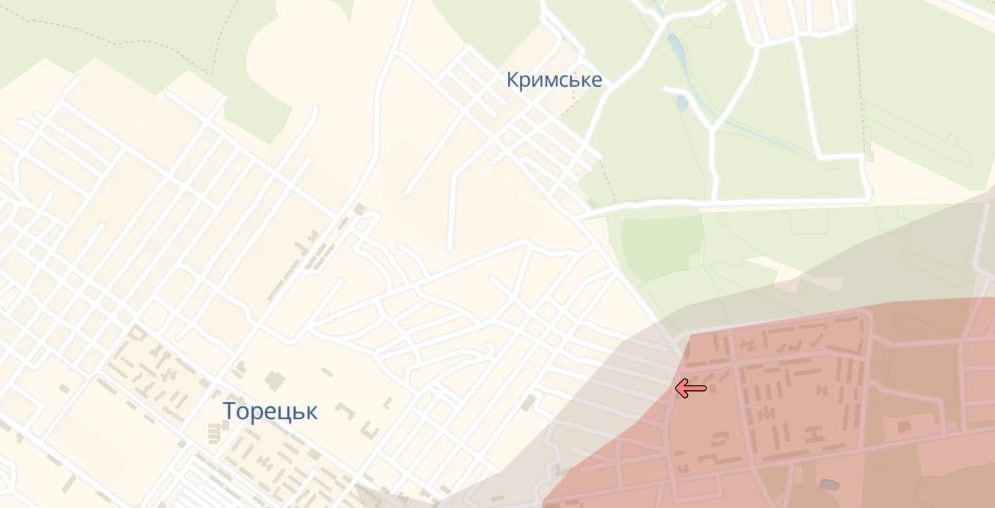 Продвижение РФ в Торецке