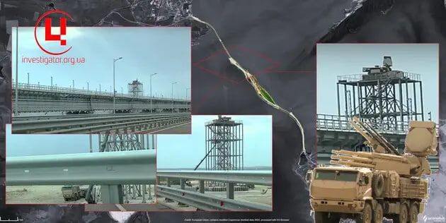 РФ посилено намагається прикрити Кримський міст: встановлюють вежі-ППО на острові Тузла (фото) 1