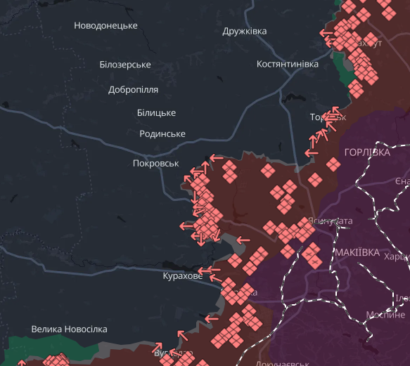 Окупанти просунулись на кількох напрямках Донеччини – карти DeepState 1