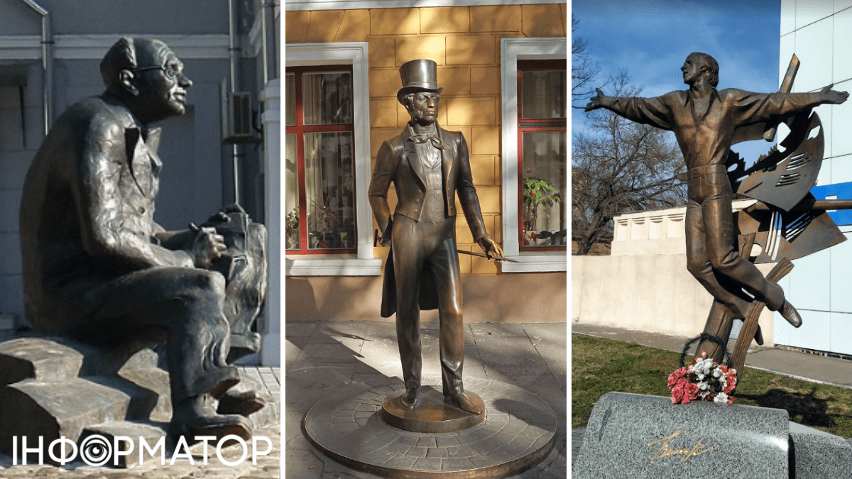 пам'ятник пушкіну одеса, пам'ятник вісоцькому одеса, пам'ятник бабелю одеса