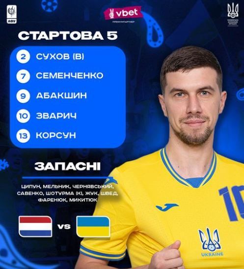 Украіна - Нідерланди ЧЕРНЕТКА 1