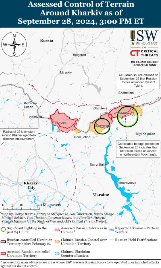 Росіяни просунулися біля Покровська і наблизилися до річки Оскіл на Харківщині: карти ISW 4