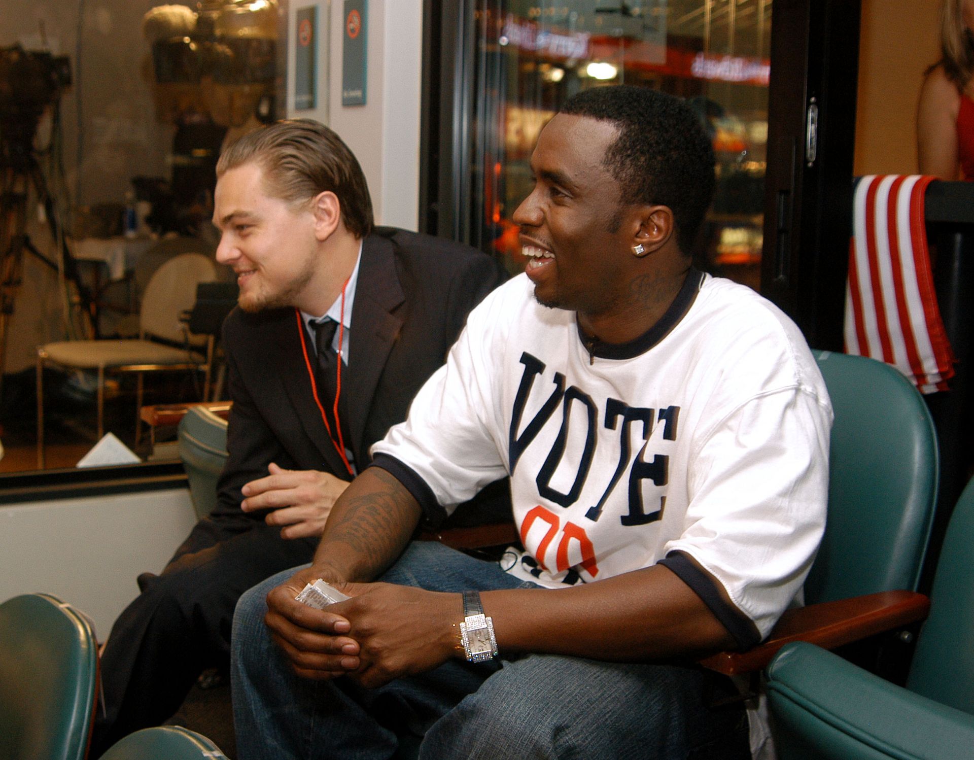 P. Diddy и Леонардо Ди Каприо, 2004. Фото: Getty Images P. Diddy и Леонардо Ди Каприо, 2004. Фото: Getty Images