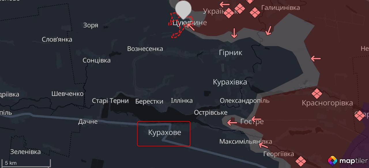 Русские войска заходят с флангов на Курахово Русские войска заходят с флангов на Курахово