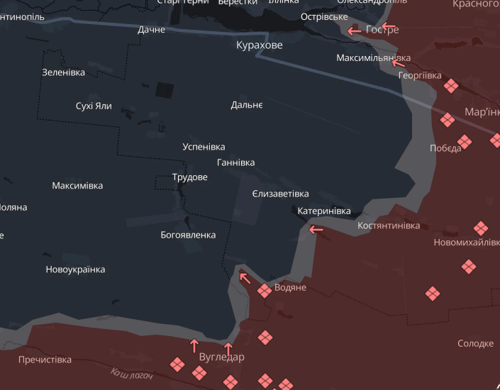 Росіяни просунулись на Донецькому та Харківському напрямках – DeepState 1