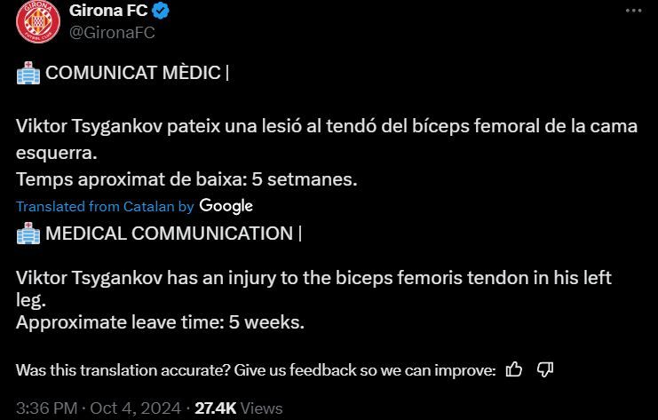 Жирона розповіла страшну правду про травму Циганкова 1