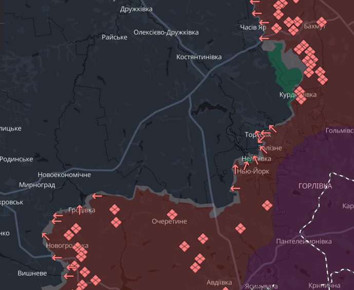 Ворог просунувся на Донеччині та відновив свої позиції на Курщині – карти DeepState 1