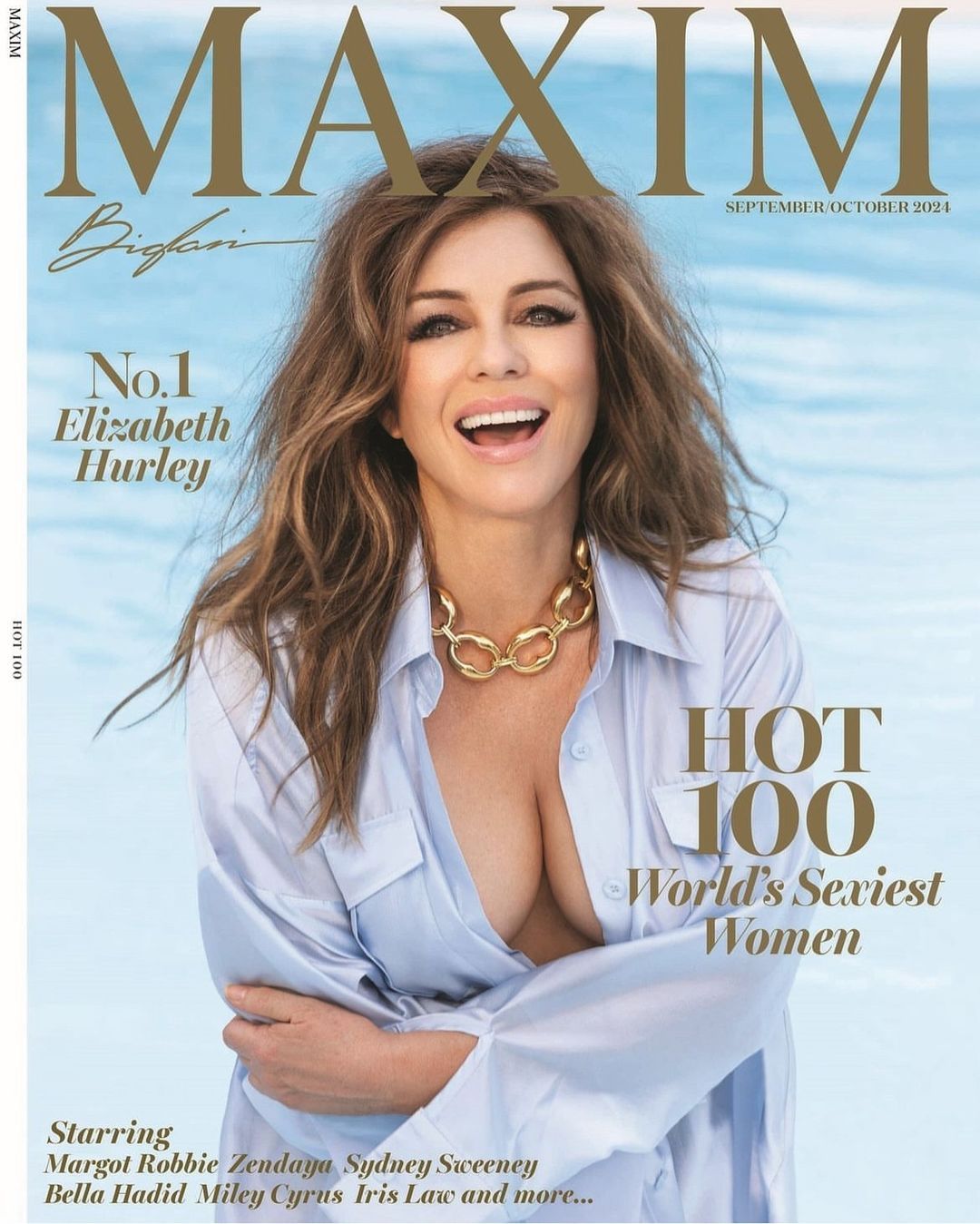 На обложке Maxim. Фото: Instagram/elizabethhurley1 На обложке Maxim. Фото: Instagram/elizabethhurley1