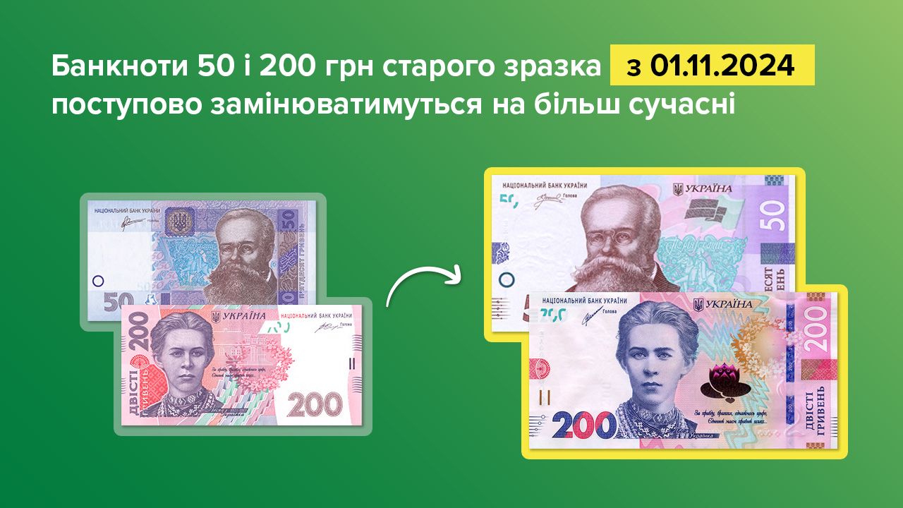 Нацбанк з 1 листопада вилучить з обігу два види банкнот: причина 1