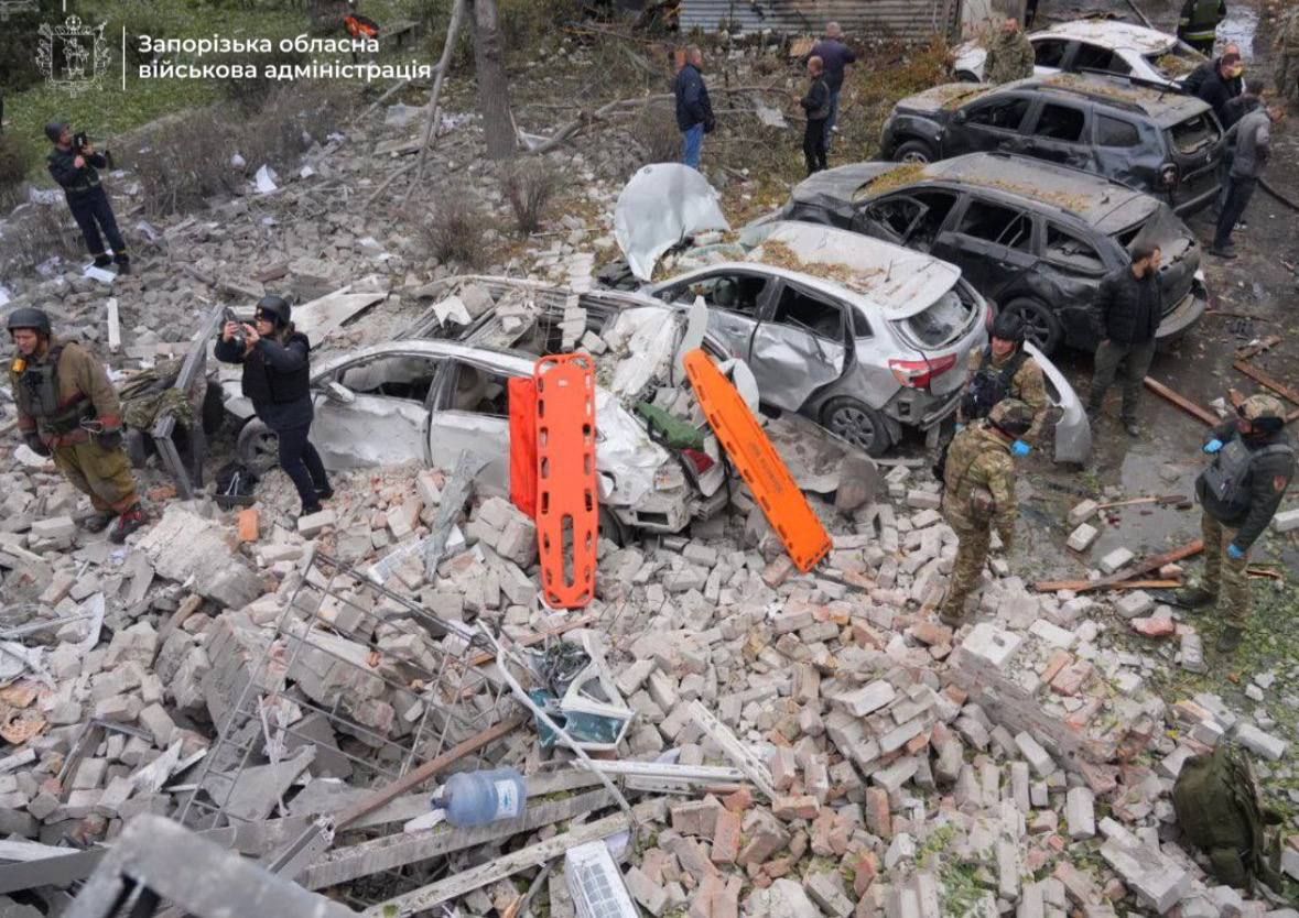 Наслідки удару по Запоріжжю Наслідки удару по Запоріжжю