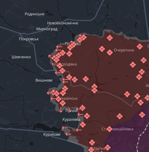 Окупанти просунулись біля кількох населених пунктів Донеччини – карти DeepState 1
