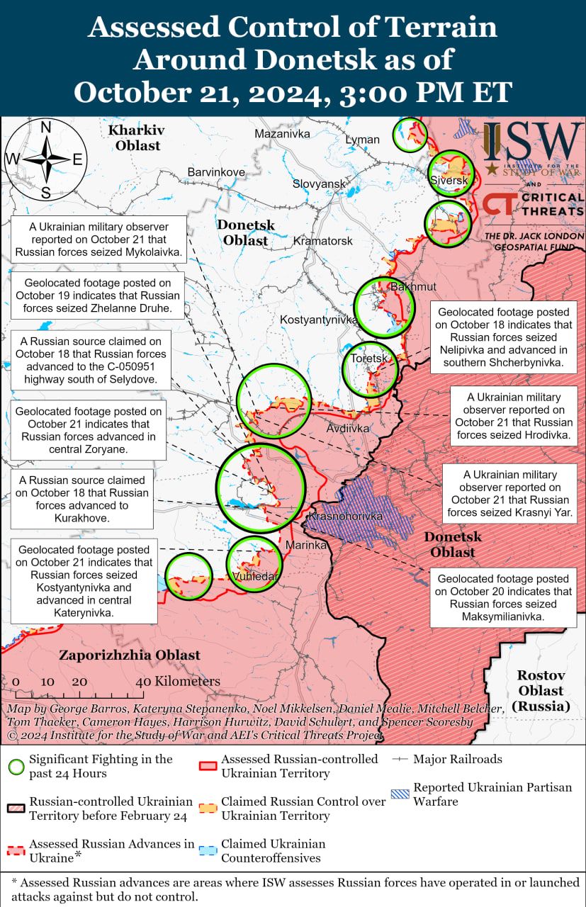 Карти боїв на Донеччині