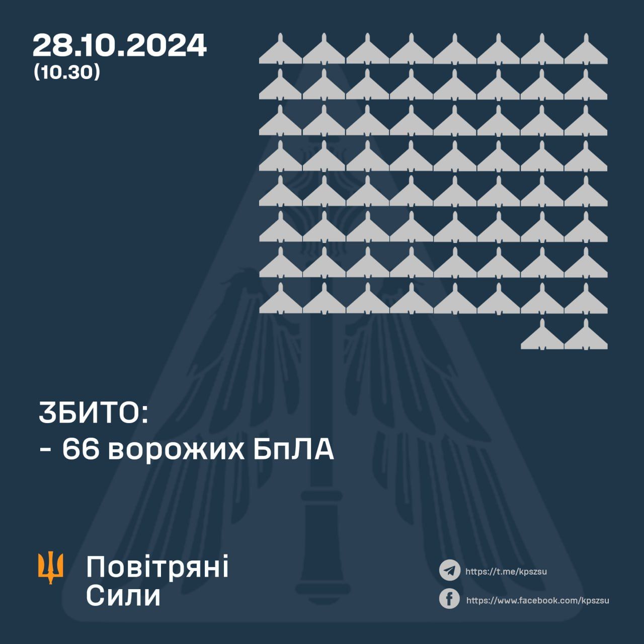 Атака Шахедов 28 октября: оккупанты запустили 100 дронов, каким был результат работы ПВО 1
