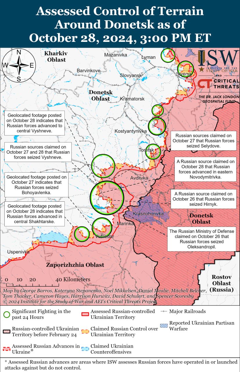 Карти боїв на Донеччині