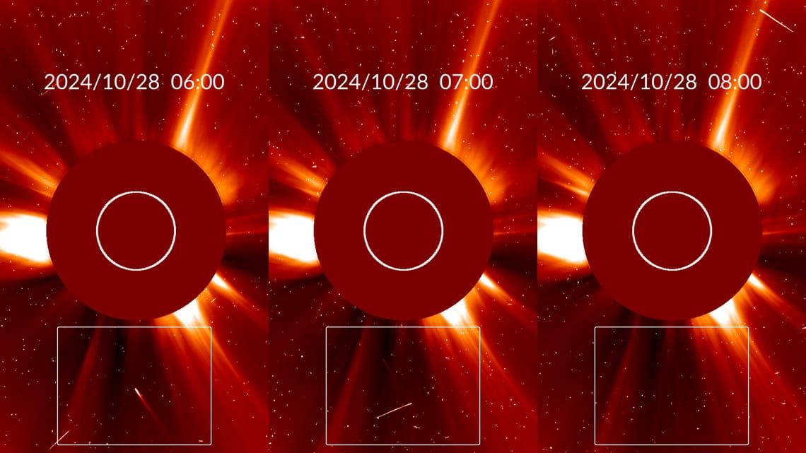 Гелловинская комета ATLAS, которая должна была засиять на небе на праздник, сгорела при приближении к Солнцу (видео) 1