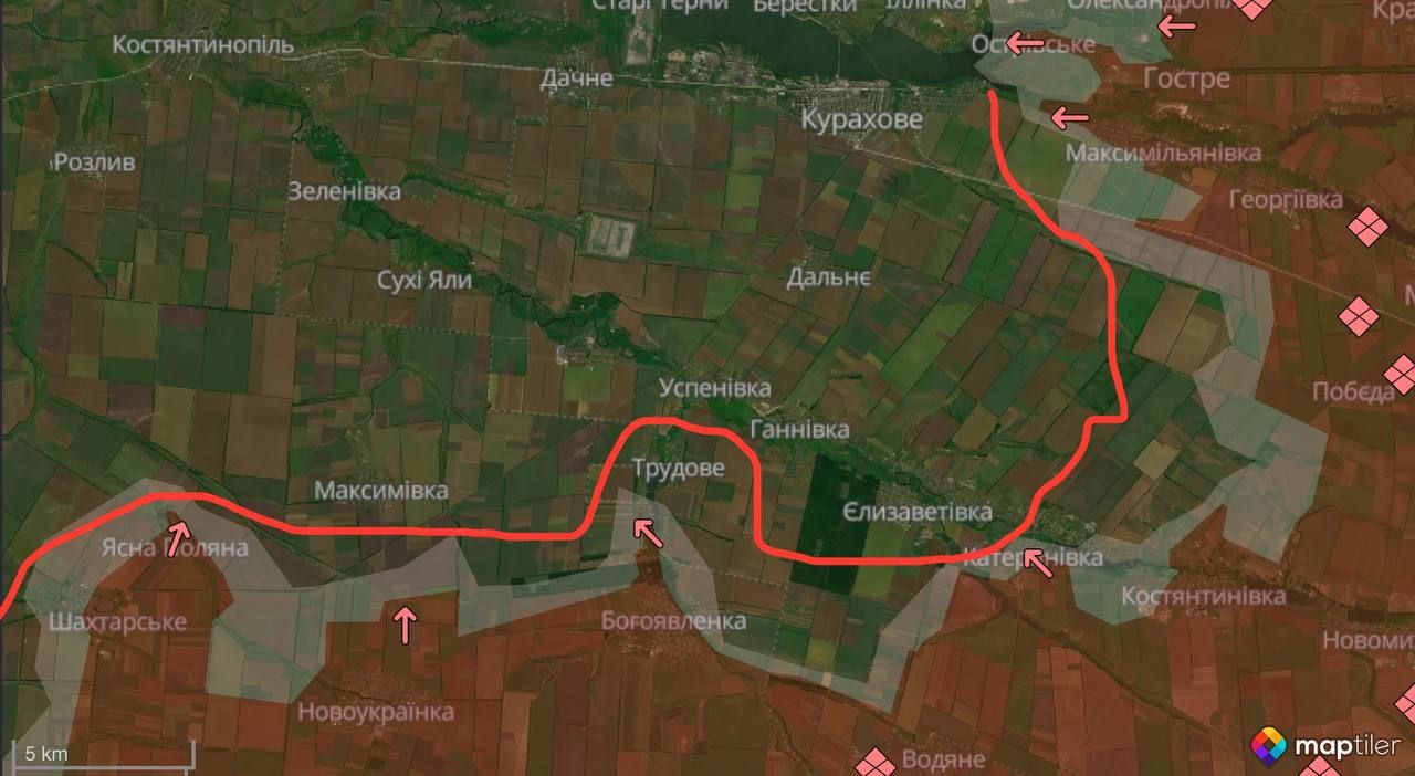 Россияне продвигаются в сторону Курахового: захвачена Кременная Балка, под угрозой оккупации еще два населенных пункта 1