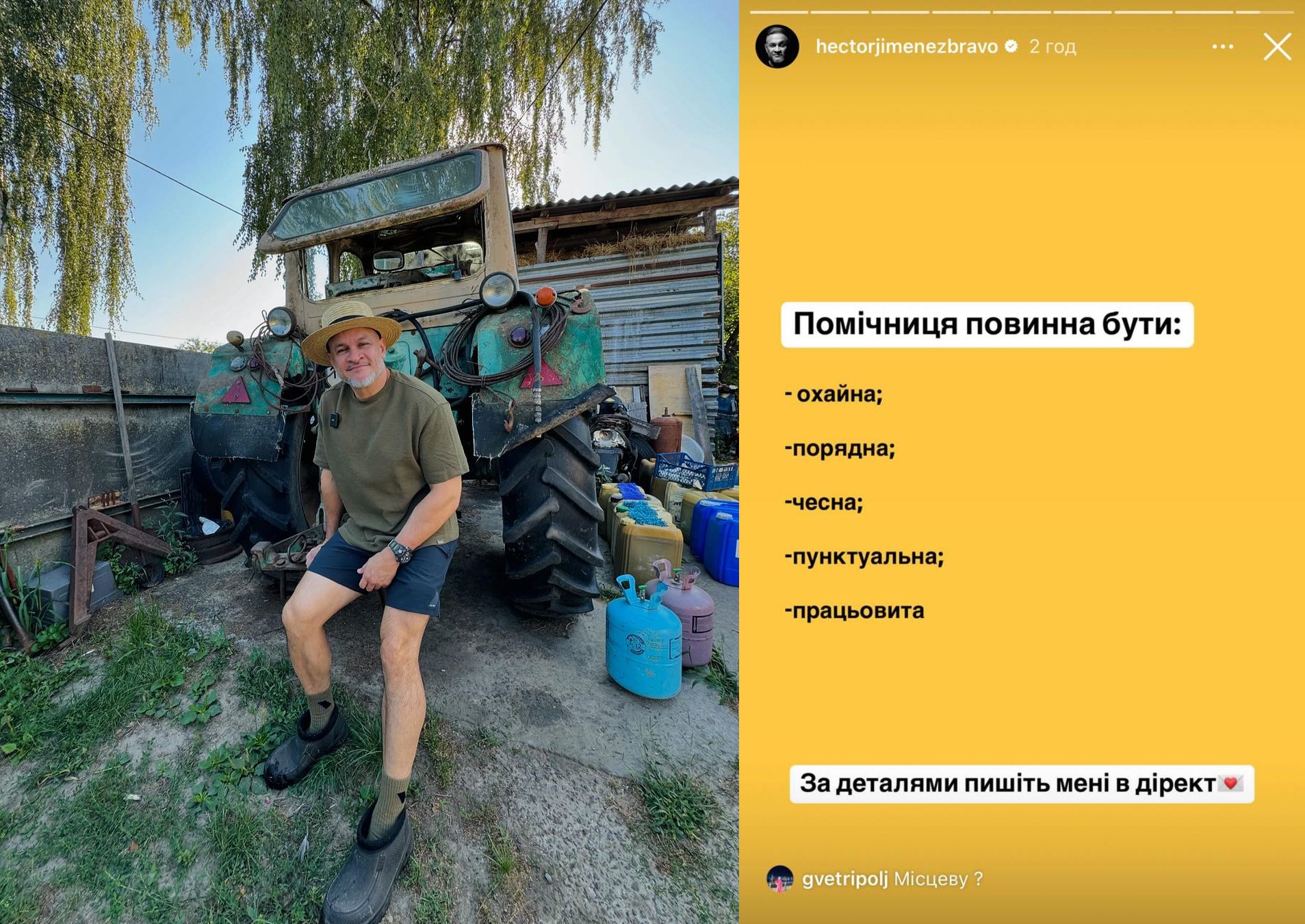 Вимоги Ектора до потенційної помічниці по дому Вимоги Ектора до потенційної помічниці по дому