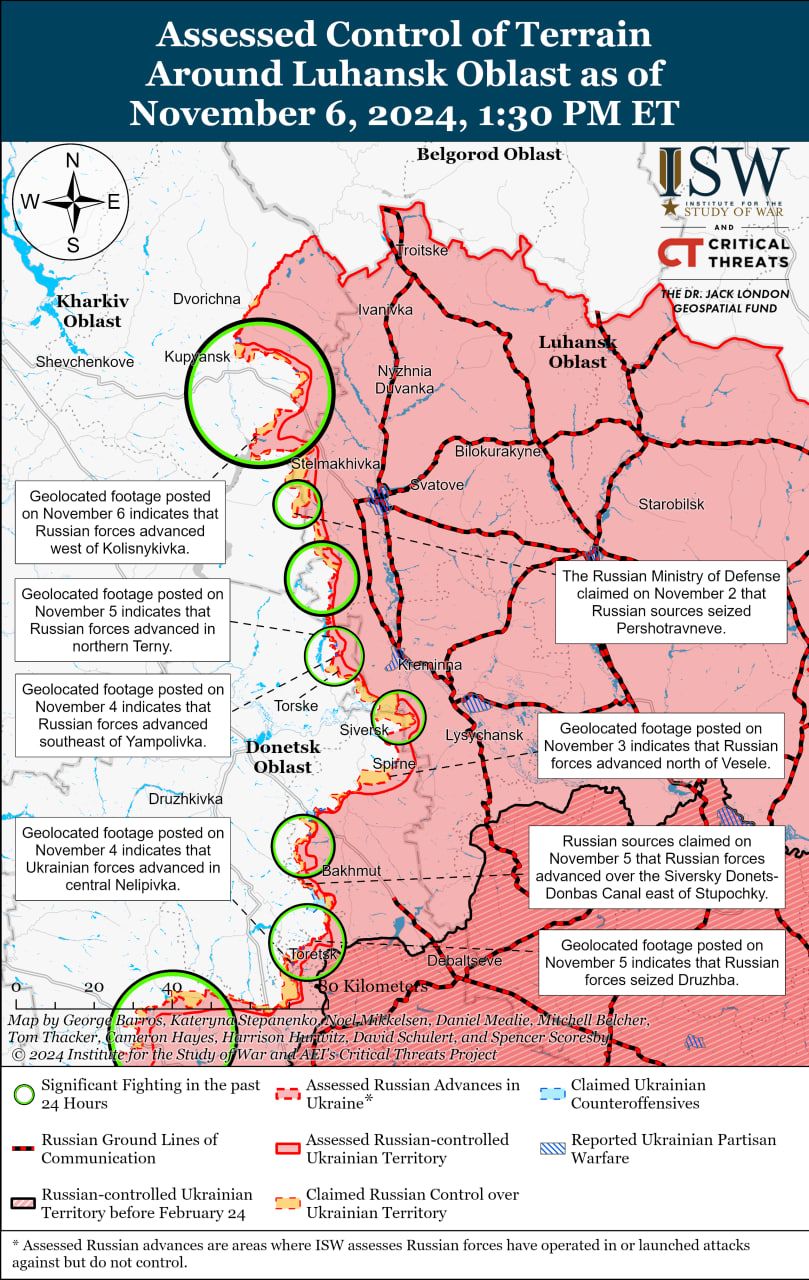 Карти боїв на Луганщині