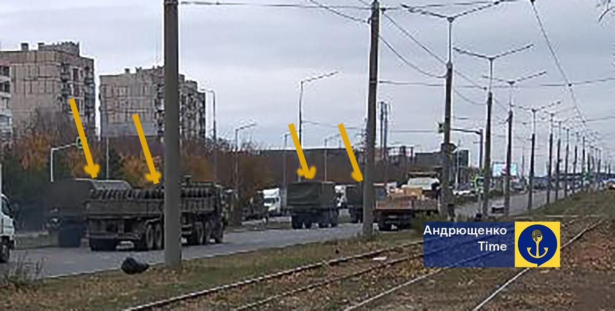 Переміщення особового складу ЗС РФ. Фото: Telegram-канал Петра Андрющенко Росіяни, переміщення резервів
