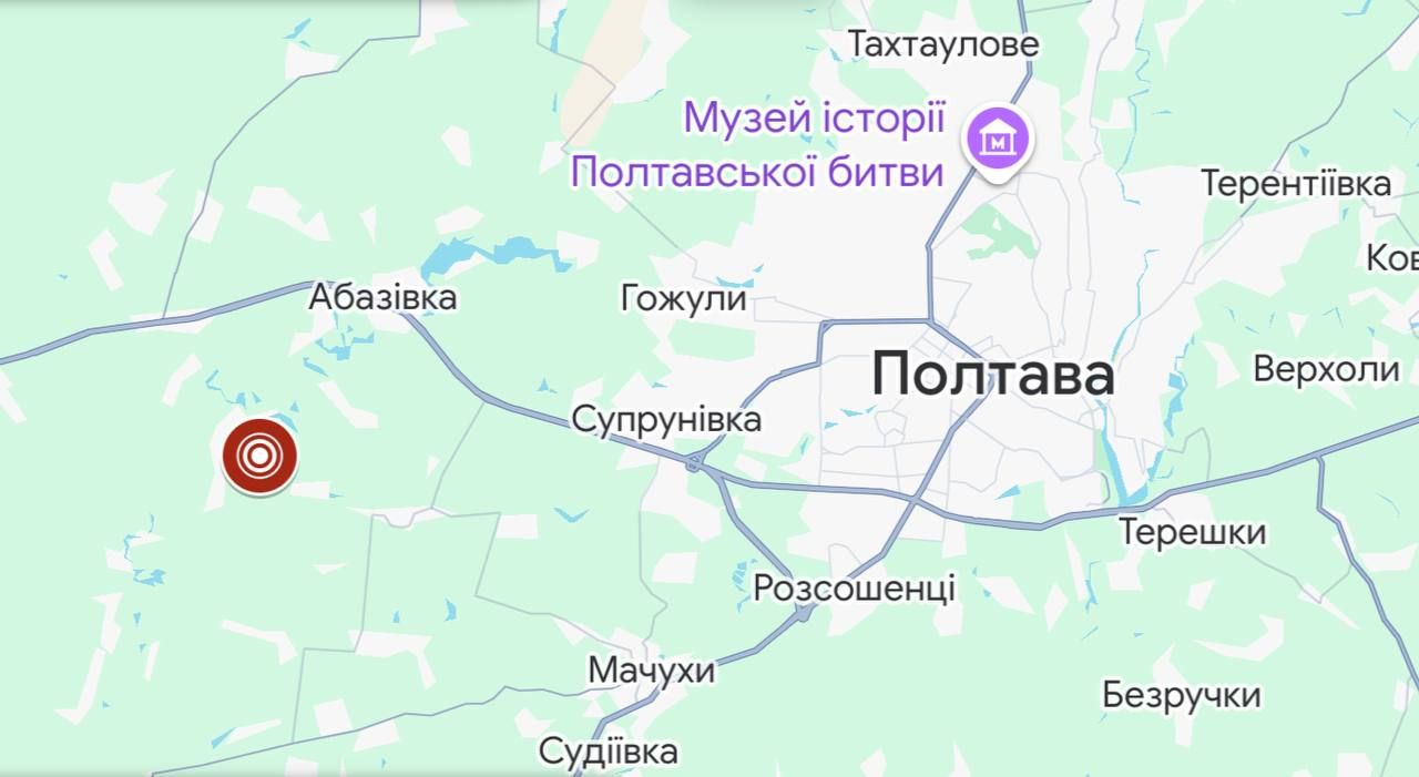 Землетрясение, Полтавщина