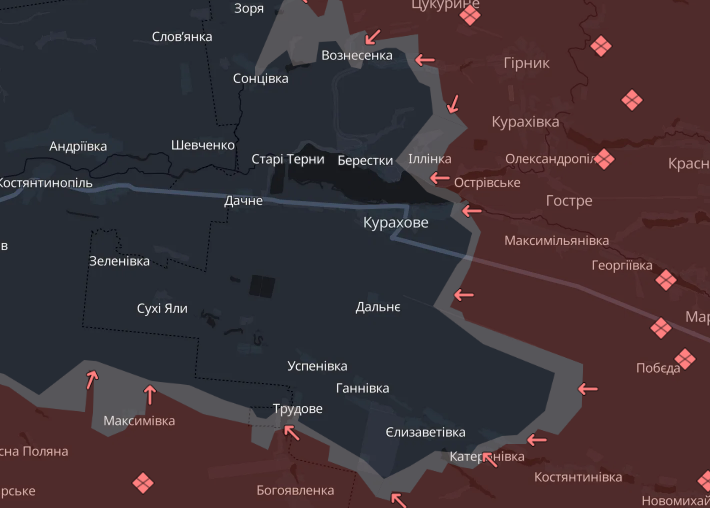 Враг продвинулся на Кураховском направлении Враг продвинулся на Кураховском направлении