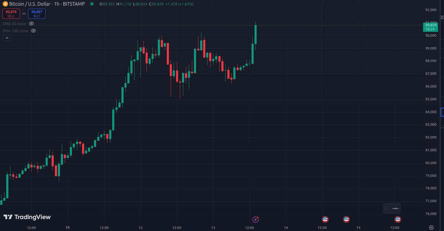 Биткоин пробил потолок в $90 тысяч: какие еще криптовалюты идут вверх 1