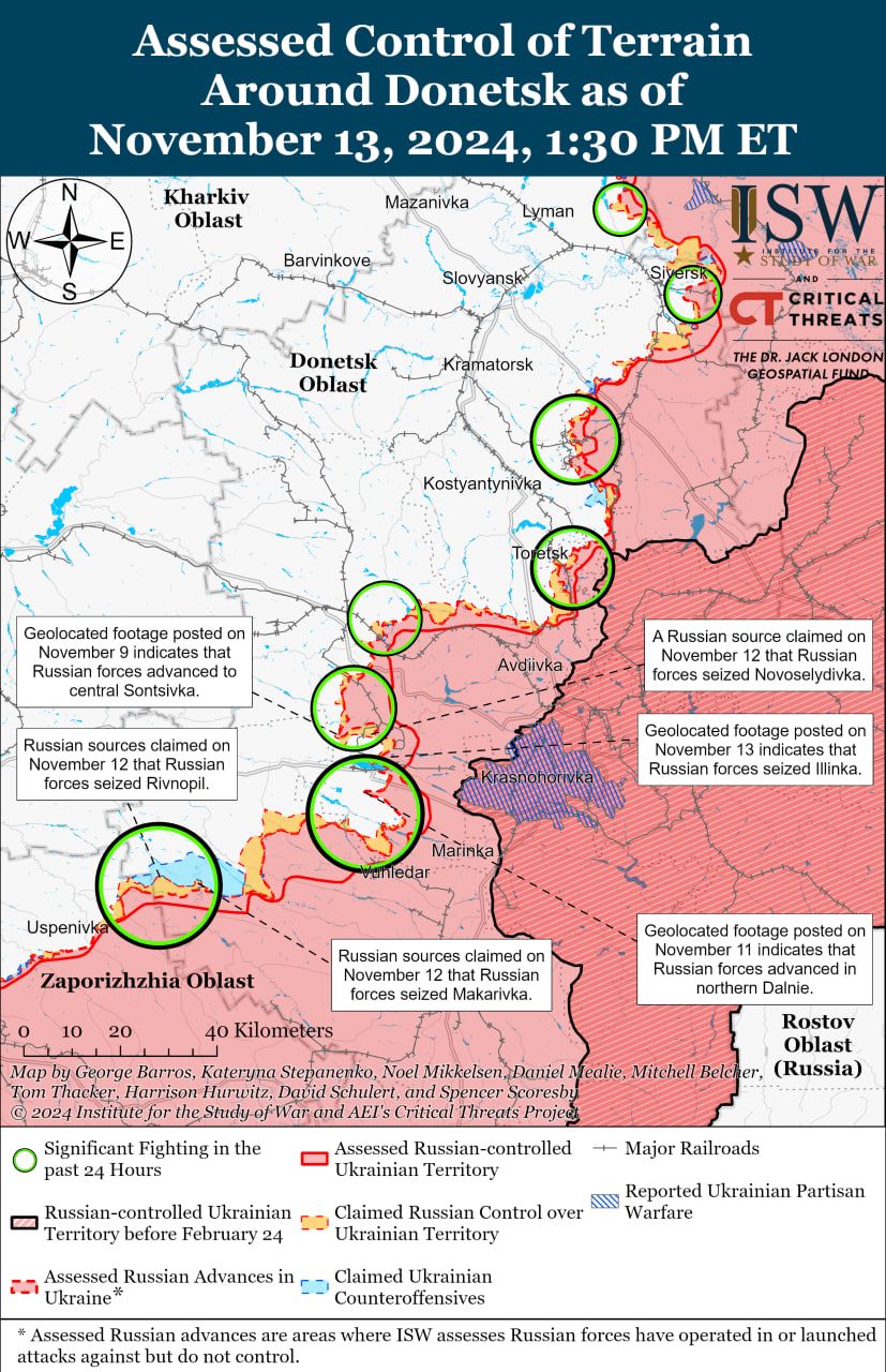 Карти боїв на Донеччині